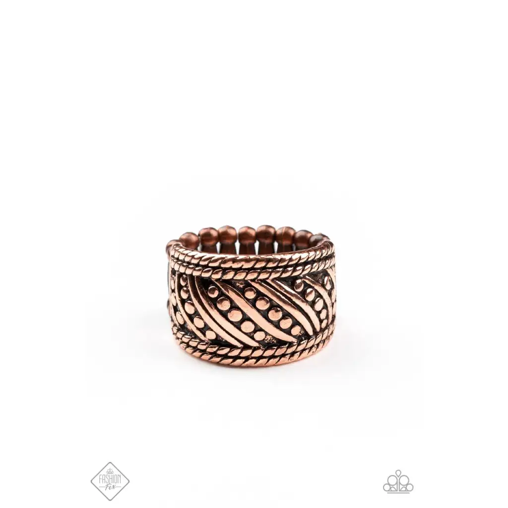 Slanted Shimmer - Nov 2020 - Copper Ring - Deb's Jazzy Jems