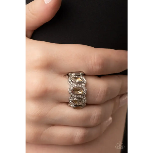 Staggering Sparkle - Brown Ring - Deb's Jazzy Jems