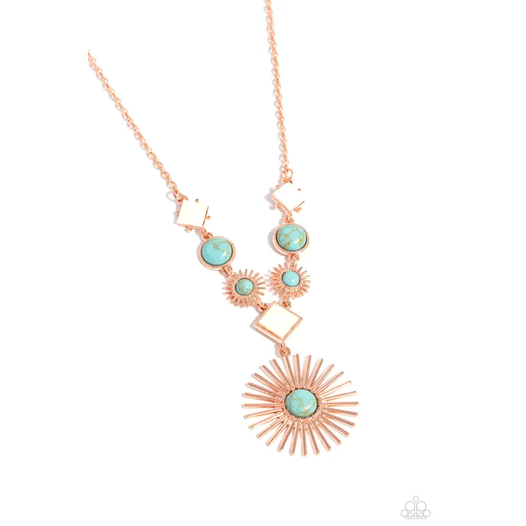 Sunburst Style - Copper Necklace - Necklaces