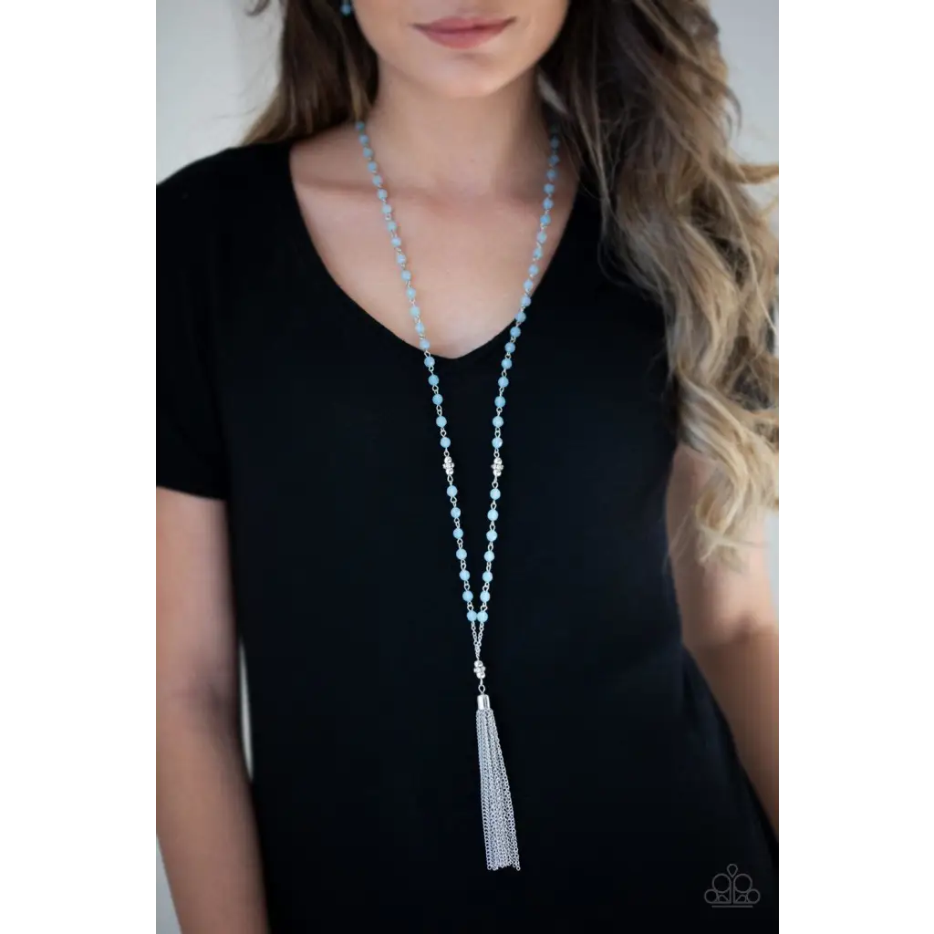 Tassel Takeover - Blue Necklace - Deb's Jazzy Jems