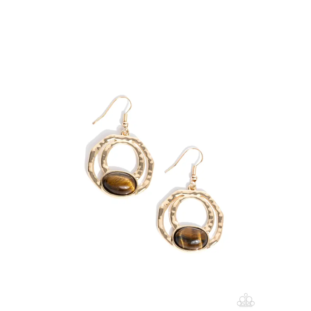 Terrestrial Retreat - Brown Earrings - Earrings