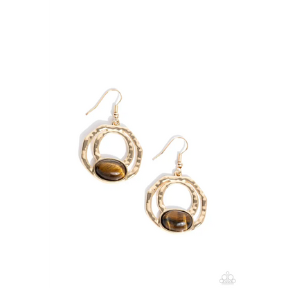 Terrestrial Retreat - Brown Earrings - Earrings