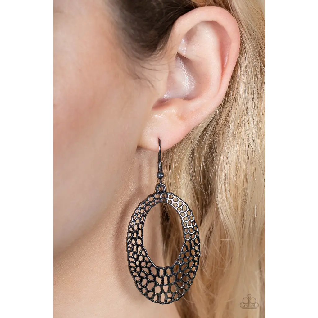 The HOLE Nine Yards - Black Earrings - Earrings