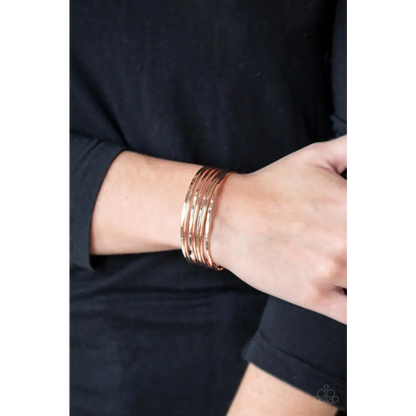 Timelessly Textured - Rose Gold Bracelet - Deb's Jazzy Jems