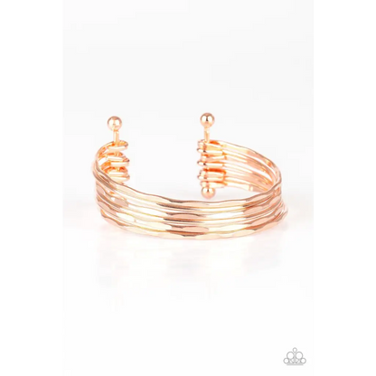 Timelessly Textured - Rose Gold Bracelet - Deb's Jazzy Jems