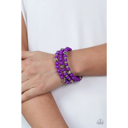 Vibrant Verve - Purple Bracelet - Deb's Jazzy Jems