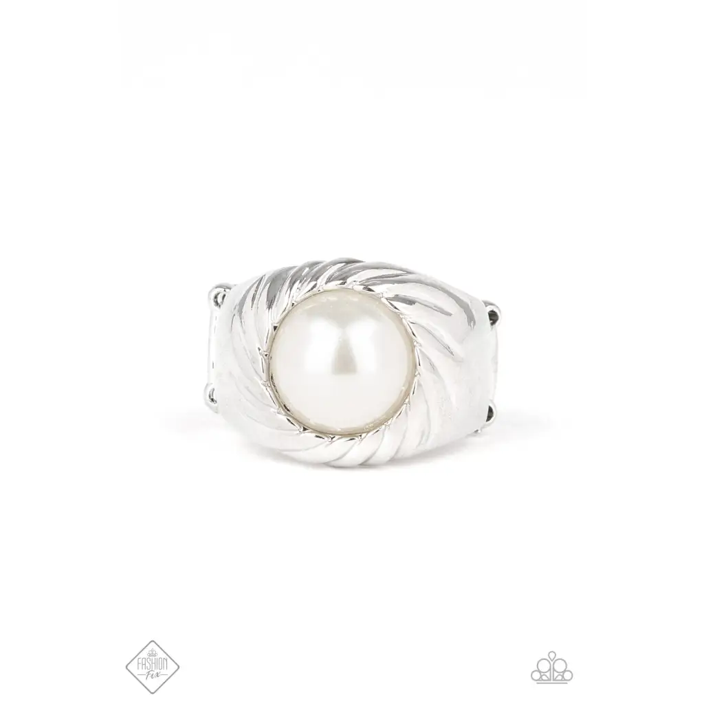 Wall Street Whimsical - Sept 2019 - White Ring - Deb's Jazzy Jems