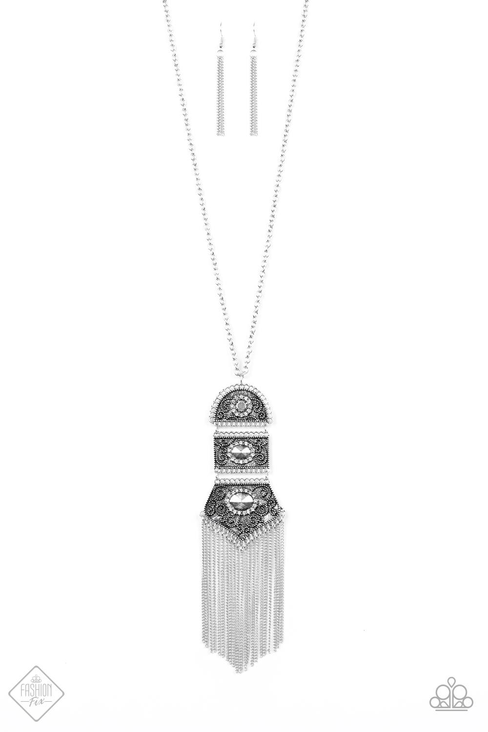 Tassel Tycoon - Oct 2019 - White Necklace - Deb's Jazzy Jems